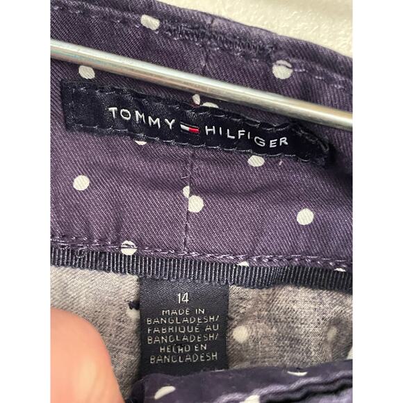 Tommy Hilfiger shorts‎ women’s size 14 navy blue white polka dots - Picture 3 of 7